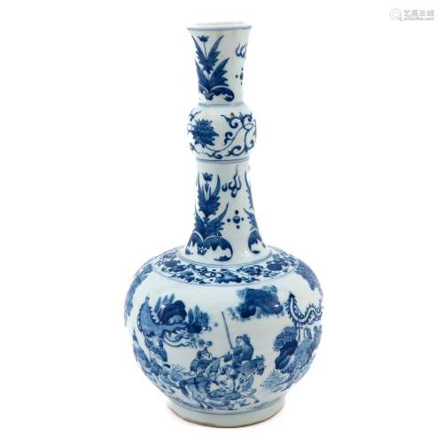 A Blue and White Gourd Vase