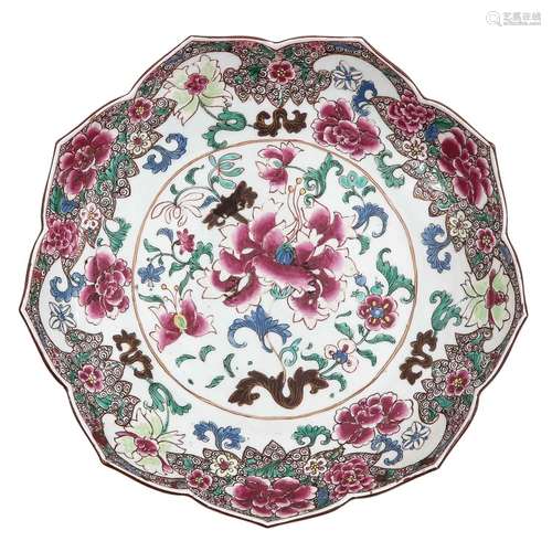 A Famille Rose Plate