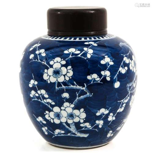 A Blue and White Ginger Jar