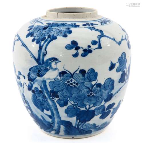 A Blue and White Ginger Jar