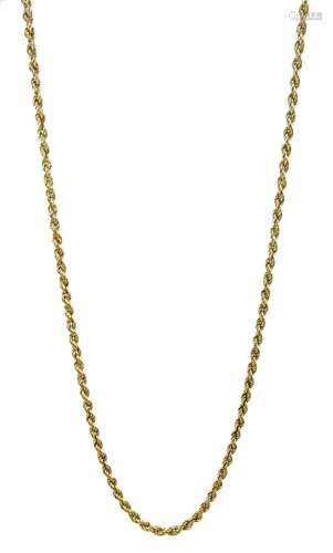 15ct gold rope twist necklace