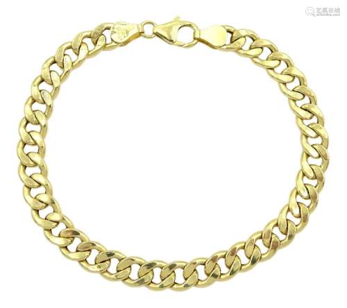 9ct gold flattened curb link bracelet