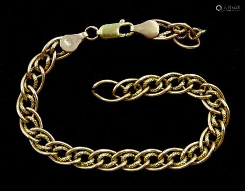 9ct gold fancy link bracelet