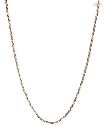 Early 20th century gold link necklace