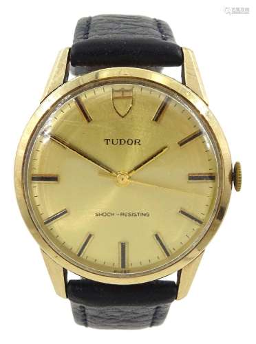 Tudor 9ct gold gentleman`s manual wind wristwatch