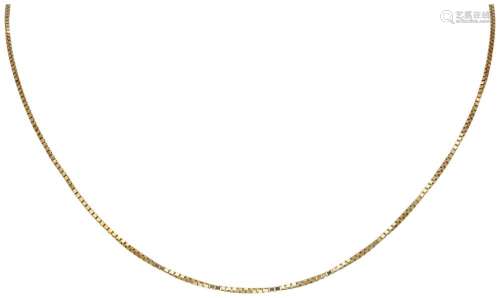 14K. Yellow gold Venetian link necklace.