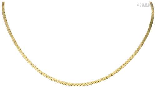 18K. Yellow gold link necklace.