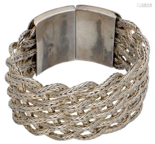 Vintage 835 silver braided link bracelet.