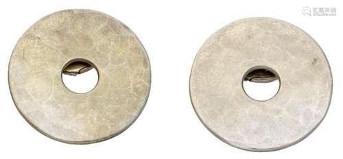 Sterling silver dinh of Pi Chinois earrings.