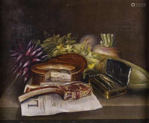 École Française du XIXe siècle<br />
Nature morte aux sardin...