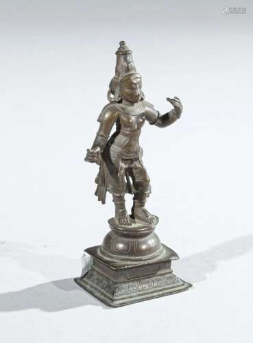 INDE - XIXe siècle<br />
Petite statuette votive de divinité...