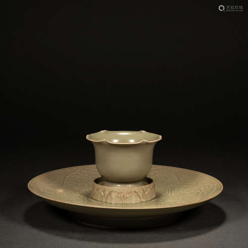 唐代越窯秘色瓷杯盞
