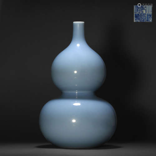 清代青釉葫蘆瓶