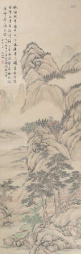 吳湖帆 山水鏡片  Wu Hufan (Chinese) A landscape painting  