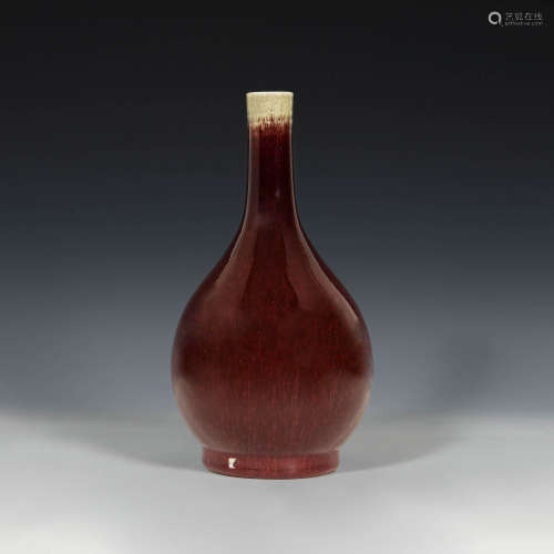 十八世紀 窯變釉膽瓶A Chinese flambe dan vase, 18th century