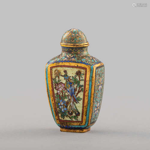 民國 景泰藍鼻煙壺A Chinese cloisonne snuff bottle, Republic ...