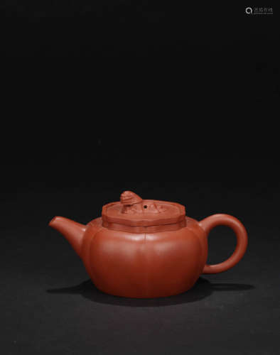华小琪 70年代紫砂一厂红泥狮球壶