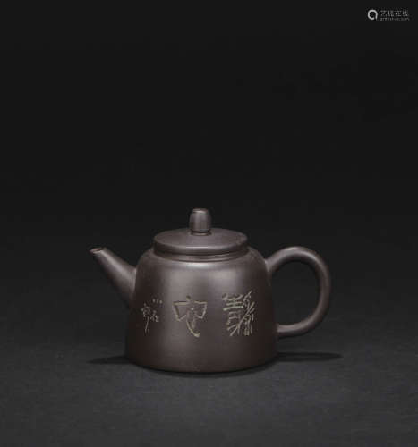 陈华大 1985年(乙丑年)国营紫砂一厂小钟式壶