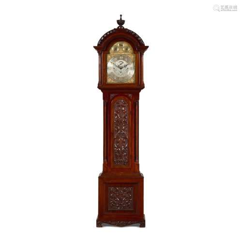 LATE VICTORIAN CHIMING LONGCASE CLOCK, W.F. EVANS & SONS...