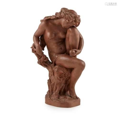 AFTER CARPEAUX, SÈVRES TERRACOTTA FIGURE  EVE AFTER THE FALL...