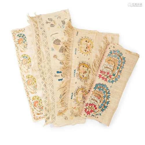 COLLECTION OF TURKISH EMBROIDERED TOWELS 19TH CENTURY