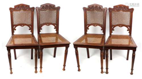 4 Jugendstil Stühle um 1900