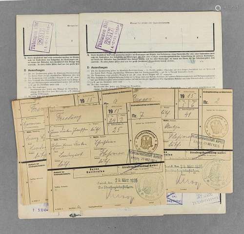 Dokumente und Frachtbrief 1935/40