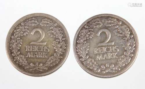 2 x 2 Reichsmark 1925/27