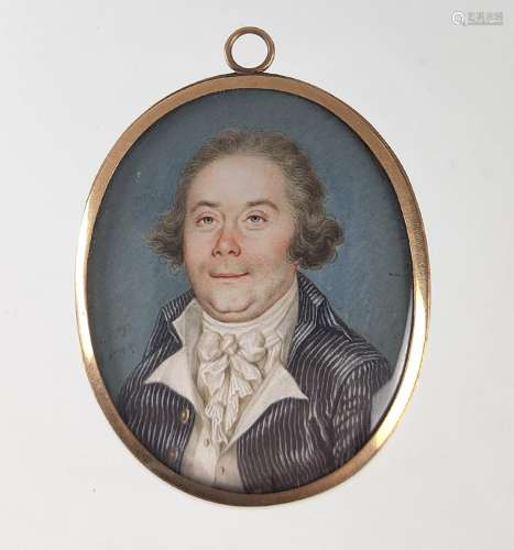 Miniatur Portrait im Goldrahmen datiert 1793