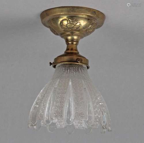 Kristallglas Deckenlampe 1930er Jahre