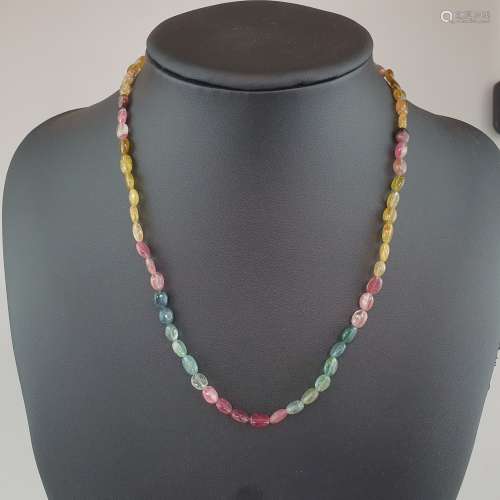 Filigrane Halskette - Multicolor-Kette mit fein geschliffene...