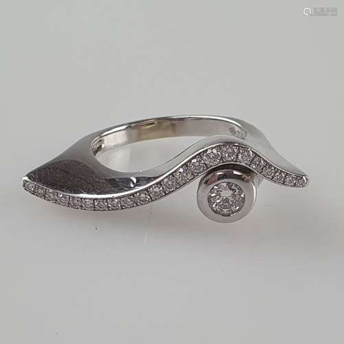 Extravaganter Ring im Art-Déco-Stil - Silber