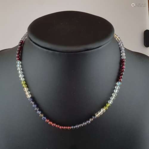 Filigrane Halskette - Multicolor-Kette mit kleinen fein poli...