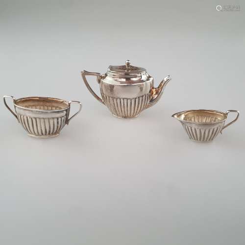 Silbernes Miniatur-Kaffeeset/ Puppengeschirr - Sterlingsilbe...