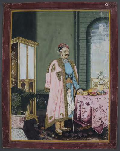 Indische Malerei -Gouache und Gold auf Papier