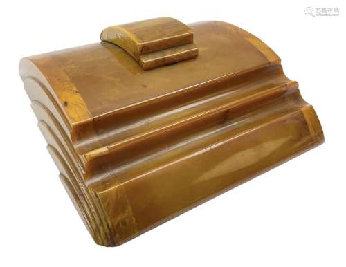 Art Deco butterscotch amber bakelite desk stand