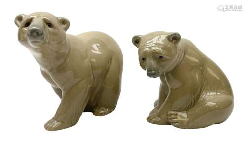 Two Lladro figures of bears