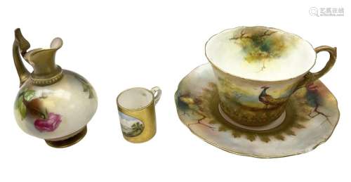 Early 20th century Royal Worcester cabinet cup and saucer