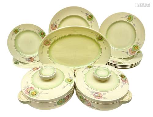 Clarice Cliff circa 1936 Sundew pattern dinner wares