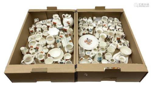 Collection of W H Goss crested ware