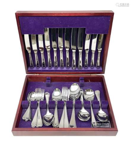 Arthur Price cased canteen of stainless steel cutlery (56)
