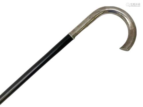 Continental silver handled walking cane