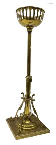 Victorian brass telescopic oil standard lamp