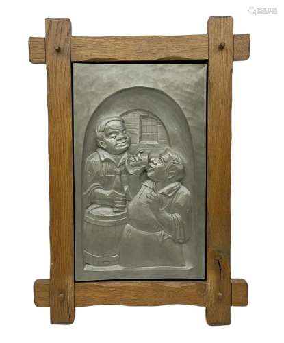 Late 20th century German pewter plaque