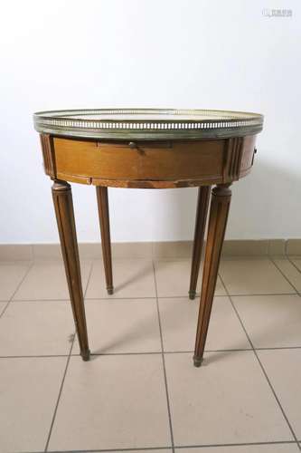 Table bouillotte en hêtre teinté d