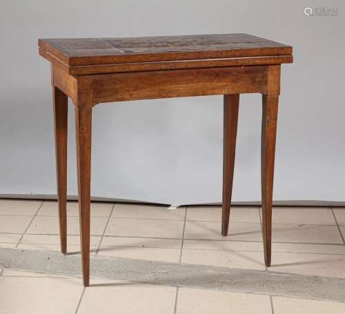 Table console à jeux en noyer et m