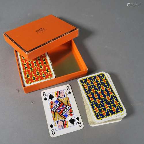 HERMES<br />
Deux jeux de cartes 54 car