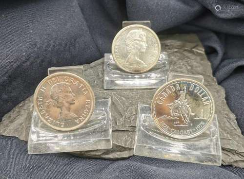 THREE COMMEMORATIVE COINS