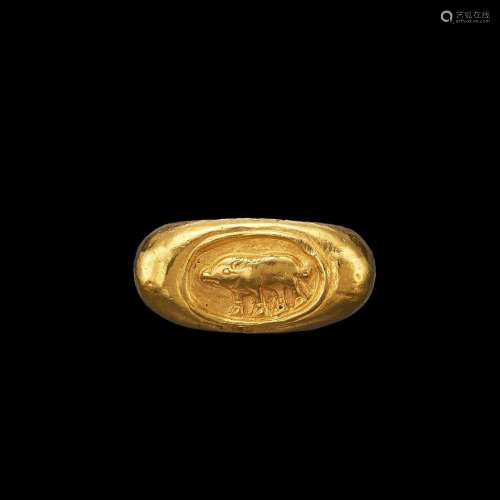 . A gold repoussé 'boar' ring Pyu, 8th - 9th century | 驃國 ...
