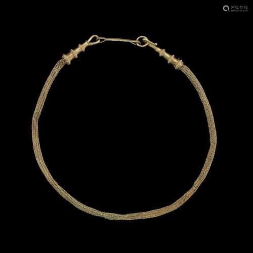 . A gold breaded link necklace Khmer, 9th – 14th century | 高...